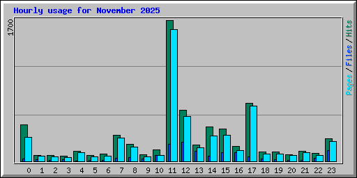 Hourly usage for November 2025